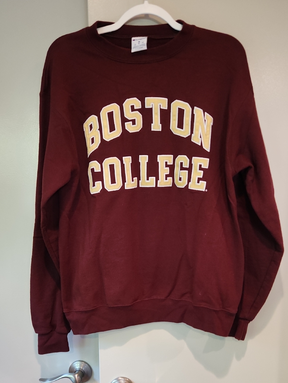 Boston College Champion Maroon Pullover Sweatshirt